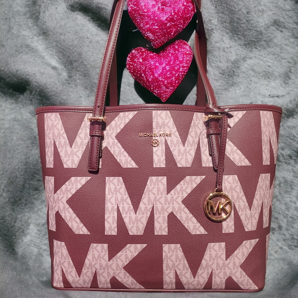 Michael Kors Women's Tote Bag - Pink and Brown